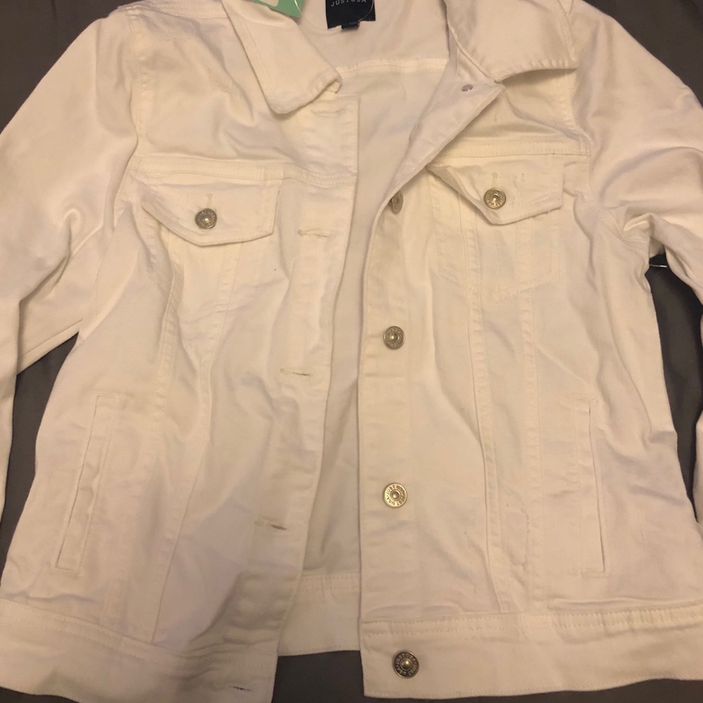 White jean jacket